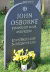 John Osborne gravestone click to enlarge